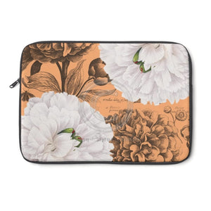 White Peonies Orange Tangerine Collage Laptop Sleeve 13