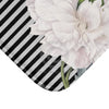 White Peonies Piano Chic Bath Mat Home Decor