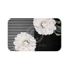 White Peonies Piano Chic Bath Mat Large 34X21 Home Decor