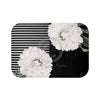 White Peonies Piano Chic Bath Mat Small 24X17 Home Decor