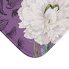 White Peonies Purple Chic Bath Mat Home Decor