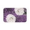 White Peonies Purple Chic Bath Mat Large 34X21 Home Decor