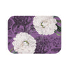 White Peonies Purple Chic Bath Mat Small 24X17 Home Decor