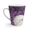 White Peonies Purple Vintage Latte Mug Mug