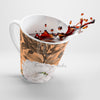 White Peonies Tangerine Vintage Latte Mug Mug