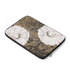 White Peonies Taupe Brown Collage Laptop Sleeve