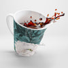 White Peonies Teal Vintage Latte Mug Mug
