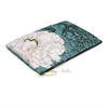 White Peony Teal Vintage Accessory Pouch Bags