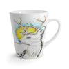 White Roe Deer Sun Yellow Ink Art Latte Mug 12Oz Mug