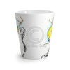 White Roe Deer Sun Yellow Ink Art Latte Mug Mug