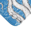 White Tentacles Blue Nautical Bath Mat Home Decor