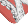 White Tentacles Coral Red Bath Mat Home Decor