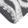 White Tentacles Gray Bath Mat Home Decor