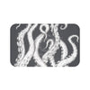 White Tentacles Gray Bath Mat Large 34X21 Home Decor