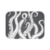 White Tentacles Gray Bath Mat Small 24X17 Home Decor