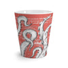 White Tentacles Octopus Coral Red Vintage Map Latte Mug Mug