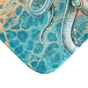 White Tentacles Octopus Kraken Abstract Ink Art Bath Mat Home Decor