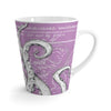 White Tentacles Octopus Purple Vintage Map Latte Mug Mug