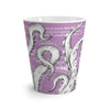 White Tentacles Octopus Purple Vintage Map Latte Mug Mug