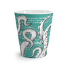 White Tentacles Octopus Teal Vintage Map Latte Mug Mug