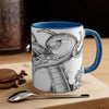 White Tentacles Octopus Vintage Map On Art Accent Coffee Mug 11Oz