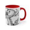 White Tentacles Octopus Vintage Map On Art Accent Coffee Mug 11Oz