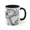 White Tentacles Octopus Vintage Map On Art Accent Coffee Mug 11Oz Black /