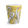 White Tentacles Octopus Yellow Vintage Map Latte Mug Mug