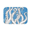 White Tentacles Vintage Map Blue Bath Mat Small 24X17 Home Decor