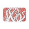 White Tentacles Vintage Map Coral Red Bath Mat Large 34X21 Home Decor