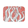 White Tentacles Vintage Map Coral Red Bath Mat Small 24X17 Home Decor