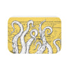 White Tentacles Yellow Nautical Bath Mat Small 24X17 Home Decor