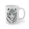 White Tiger Blue Eyes Ink Art Mug 11Oz