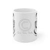 White Tiger Blue Eyes Ink Art Mug 11Oz