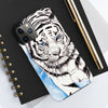 White Tiger Blue Ink Art Case Mate Tough Phone Cases