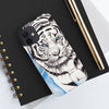 White Tiger Blue Ink Art Case Mate Tough Phone Cases