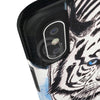 White Tiger Blue Ink Art Case Mate Tough Phone Cases