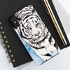 White Tiger Blue Ink Art Case Mate Tough Phone Cases