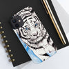 White Tiger Blue Ink Art Case Mate Tough Phone Cases