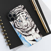 White Tiger Blue Ink Art Case Mate Tough Phone Cases