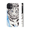 White Tiger Blue Ink Art Case Mate Tough Phone Cases Iphone 12