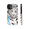 White Tiger Blue Ink Art Case Mate Tough Phone Cases Iphone 12 Mini