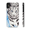 White Tiger Blue Ink Art Case Mate Tough Phone Cases Iphone X