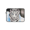 White Tiger Blue Ink Art Laptop Sleeve 12
