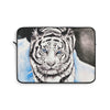 White Tiger Blue Ink Art Laptop Sleeve 13