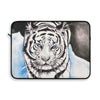 White Tiger Blue Ink Art Laptop Sleeve 15