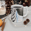 White Tiger Blue Ink Art Mug 11Oz