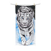 White Tiger Blue Ink Art Polycotton Towel 30 × 60 Home Decor