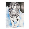 White Tiger In The Snow Ink Art Velveteen Plush Blanket 30 × 40 All Over Prints