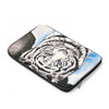 White Tiger Watercolor Ink Art Laptop Sleeve